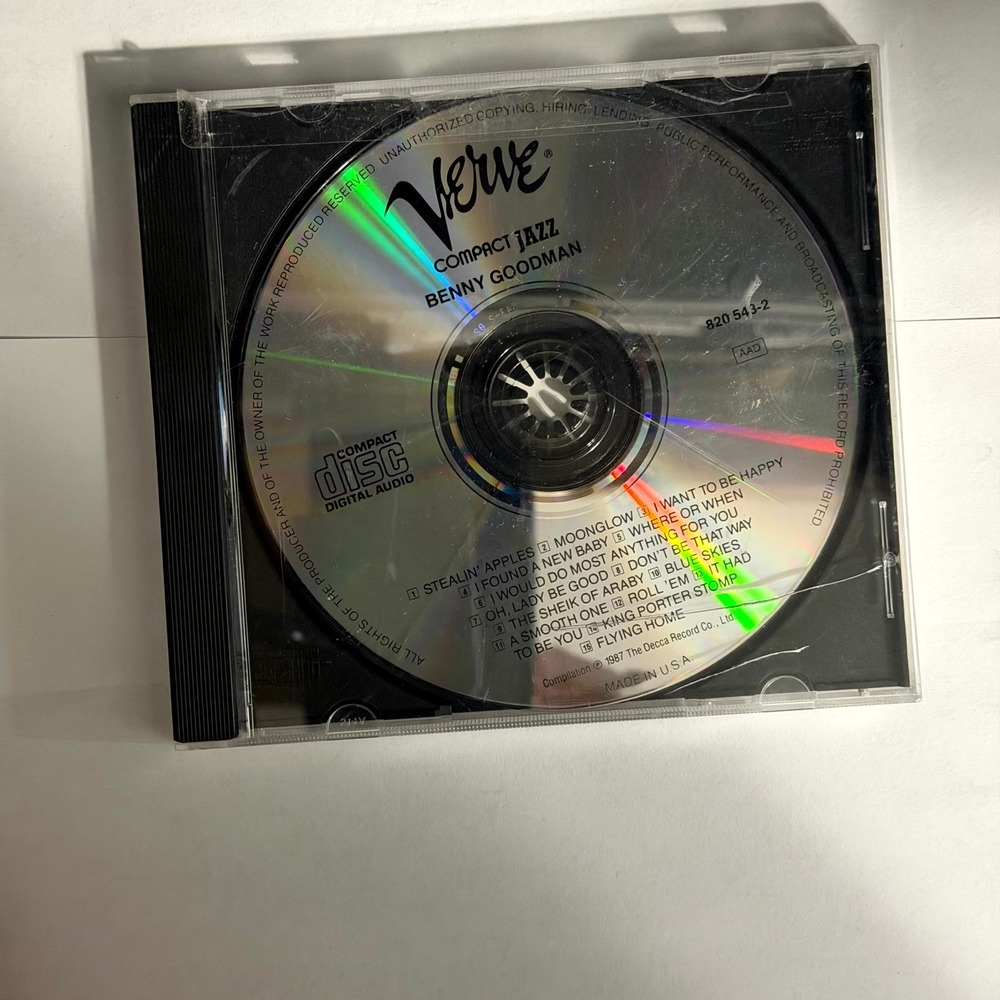 Benny Goodman Compact Jazz CD Verve 820 543-2 1987 Swing Big Band Moonglow‎